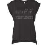 burn it up, like neon lights, concert, festival, muscle, tee, t-shirt, Canyon Skye, country, summer 